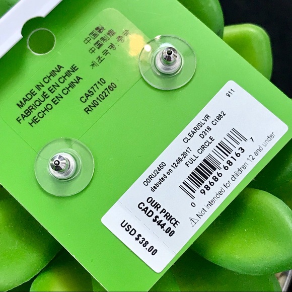 Kate Spade Full Circle Clear/Silver Stud Earrings - Picture 5 of 5